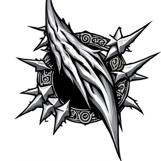  tiger claw marks going vertical, melted silver stars around claw marks aztec drawing with a lowrider vibe tattoo design idea