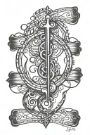 EKG lines tattoo design idea