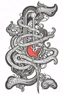 EKG lines tattoo design idea