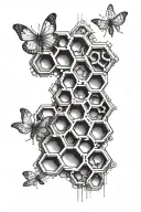 Industrial honeycomb tattoo design idea