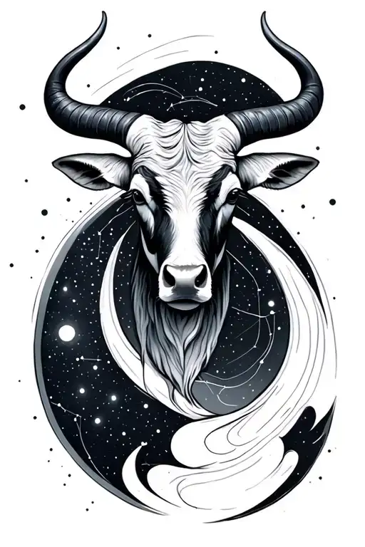 Taurus constellation made tattoo design idea