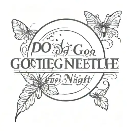 Do not go gentle into that good night tattoo design idea