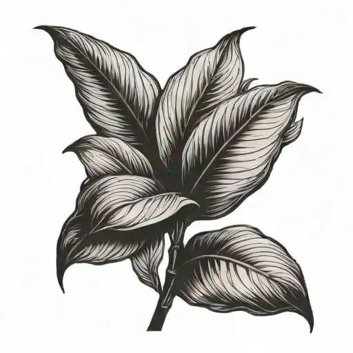 peace lily with year 1946-2024 tattoo design idea