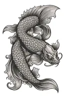 scorpion and betta fish yin yang symbol formed tattoo design idea