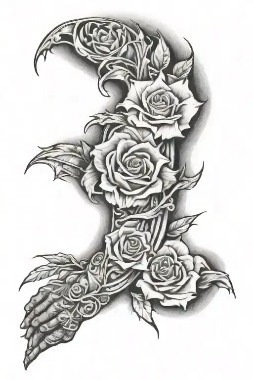 arm sleeve tattoo pain, addiction, redemption, hope tattoo design idea
