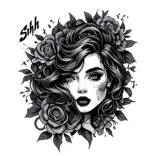 Shhh tattoo design idea