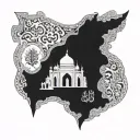 prinse of persia and iran maps tattoo design idea