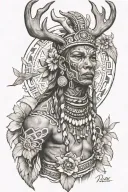 yaqui deer dancer tattoo design idea