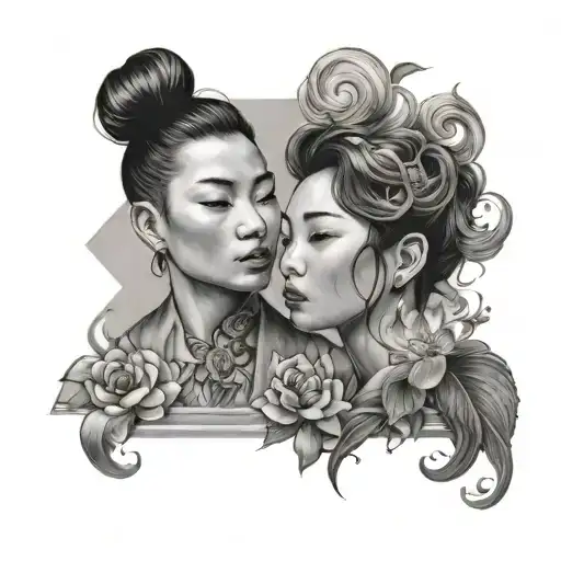 COUPLE TATOO PHUONG AND BAO tattoo design idea