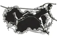 pole vaulter vaulting tattoo design idea