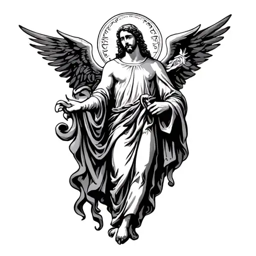 saint raphael tattoo design idea