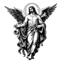 saint raphael tattoo design idea