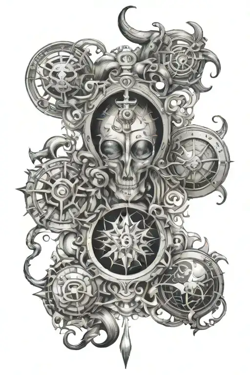 Combining the astrological signs of Libra, Cancer, capricorn, gemini and Pisces for a sleeve tattoo design idea