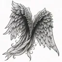 this for my back of neck on shoulder. Its gonna be an angel with its wings spreading into my neck tattoo design idea