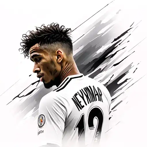 Neymar back tattoo design idea