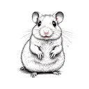 a hamster tattoo design idea