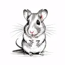 a hamster tattoo design idea