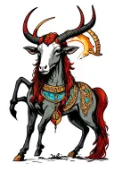 Sagittarius AND Taurus tattoo design idea