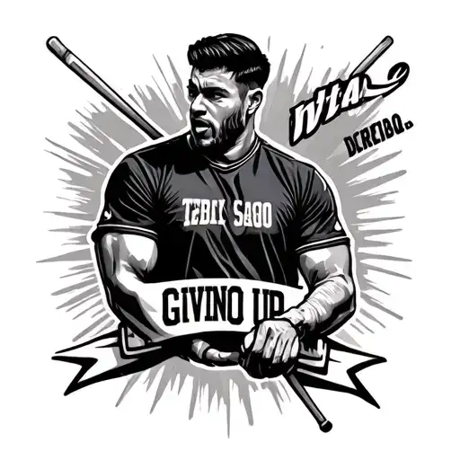 spanish word not giving up sports guy tattoo design idea