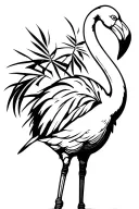 Flamingo tattoo design idea
