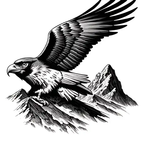falcon head over the flatirons tattoo design idea