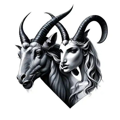 Aquarius man And Capricorn woman tattoo design idea