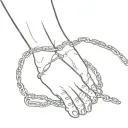 Don't fall on your knees chained tattoo design idea