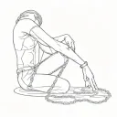Don't fall on your knees chained tattoo design idea