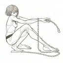 Don't fall on your knees chained tattoo design idea