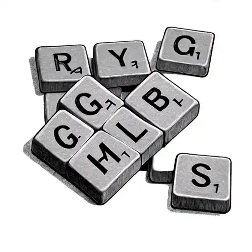 Scrabble Tile tattoo design idea