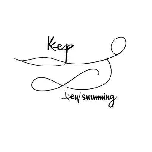 'keep swimming' tattoo design idea
