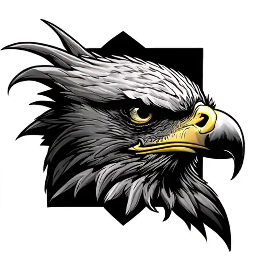 Eagle Face tattoo design idea