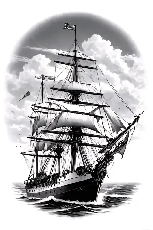 uss constitution tattoo design idea
