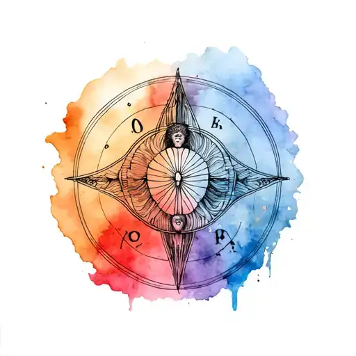 vitruvian, fibonacci sequence tattoo design idea