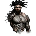 killmonger full back tattoo design idea