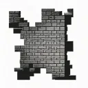 morse code message in a brick wall build his own empire tattoo design idea