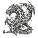 Skyrim dragon tattoo design idea