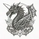 Skyrim dragon tattoo design idea