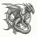 Skyrim dragon tattoo design idea