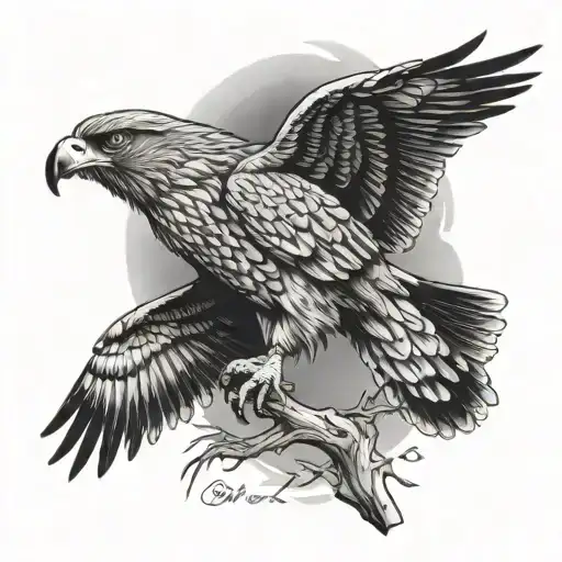 Buzzard tattoo design idea