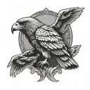 Buzzard tattoo design idea