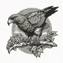 Buzzard tattoo design idea