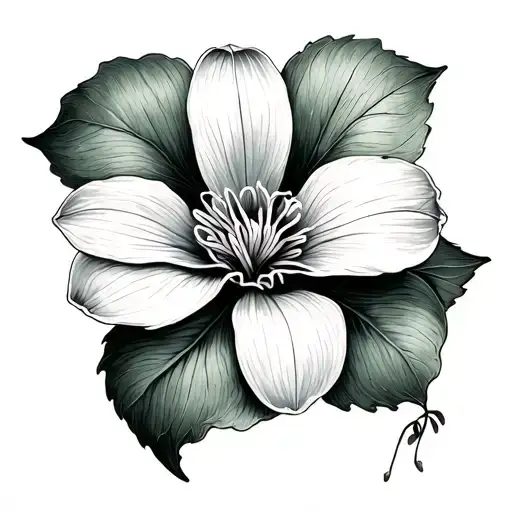 Diphylleia Grayi, fineline, minimalist tattoo design tattoo design idea