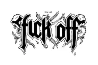 "fuck off" text tattoo design idea