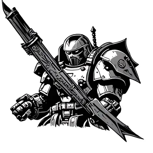 warhammer 40k space marine tattoo design idea