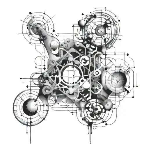 theory of everything connected tattoo design idea