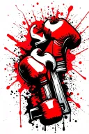 Combination of boxing wrenches incorporated tattoo design idea
