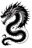 sun moon dragon tattoo design idea