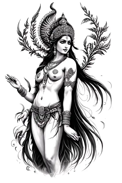 sivan kali adi shakti tattoo design idea