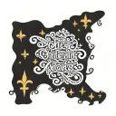 new orleans words with mardi gras tattoo design idea